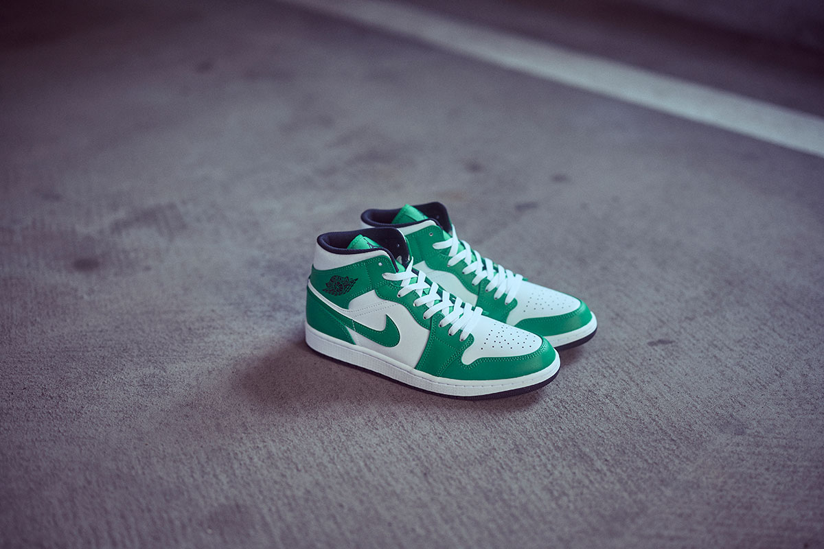 JORDAN BRAND AIR JORDAN 1 MID & LOW “ LUCKY GREEN ”