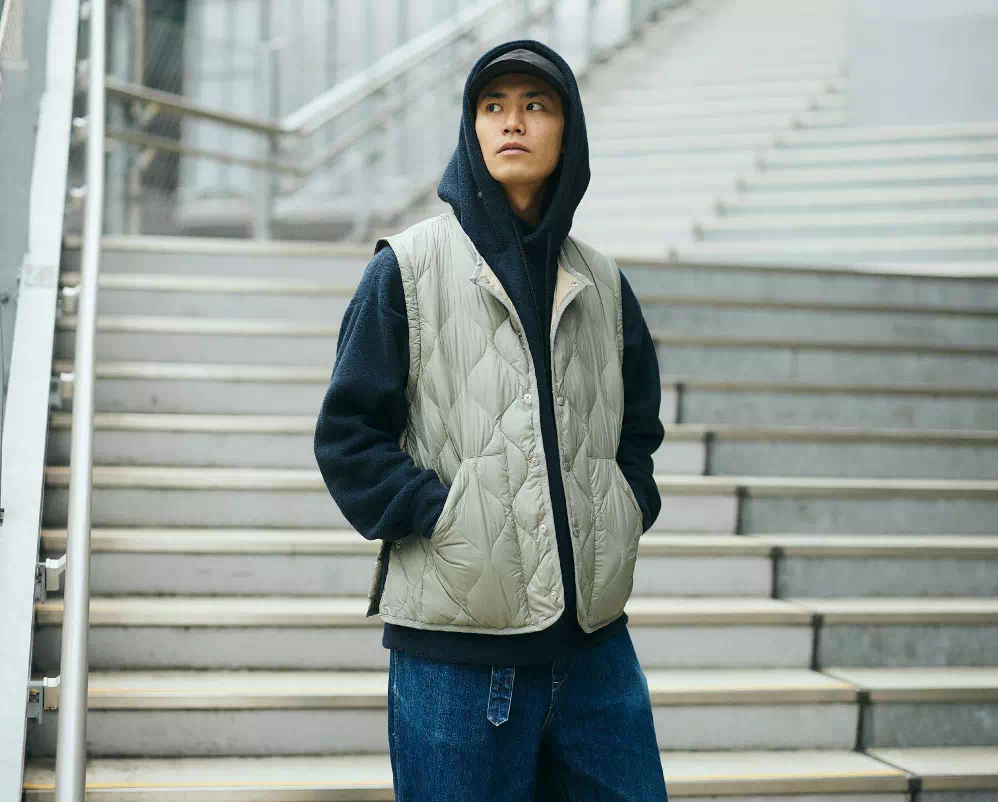 TAION MILITARY DETACHABLE SHOULDER DOWN JACKET