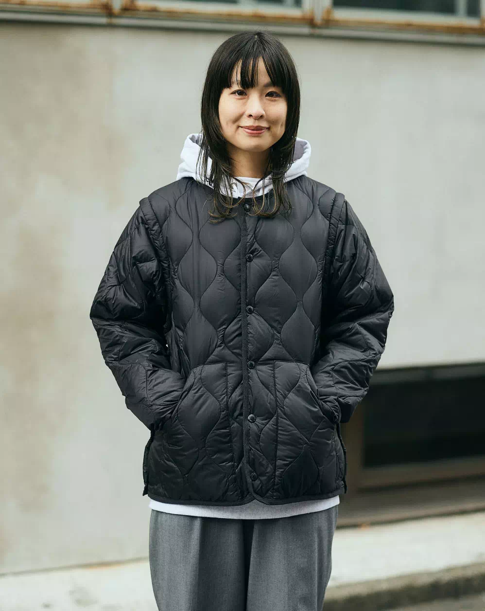 TAION MILITARY DETACHABLE SHOULDER DOWN JACKET