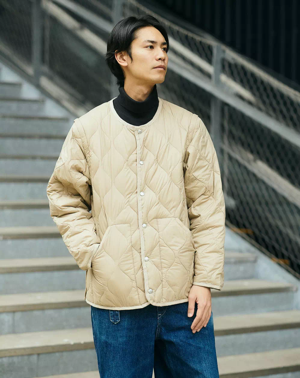 TAION MILITARY DETACHABLE SHOULDER DOWN JACKET