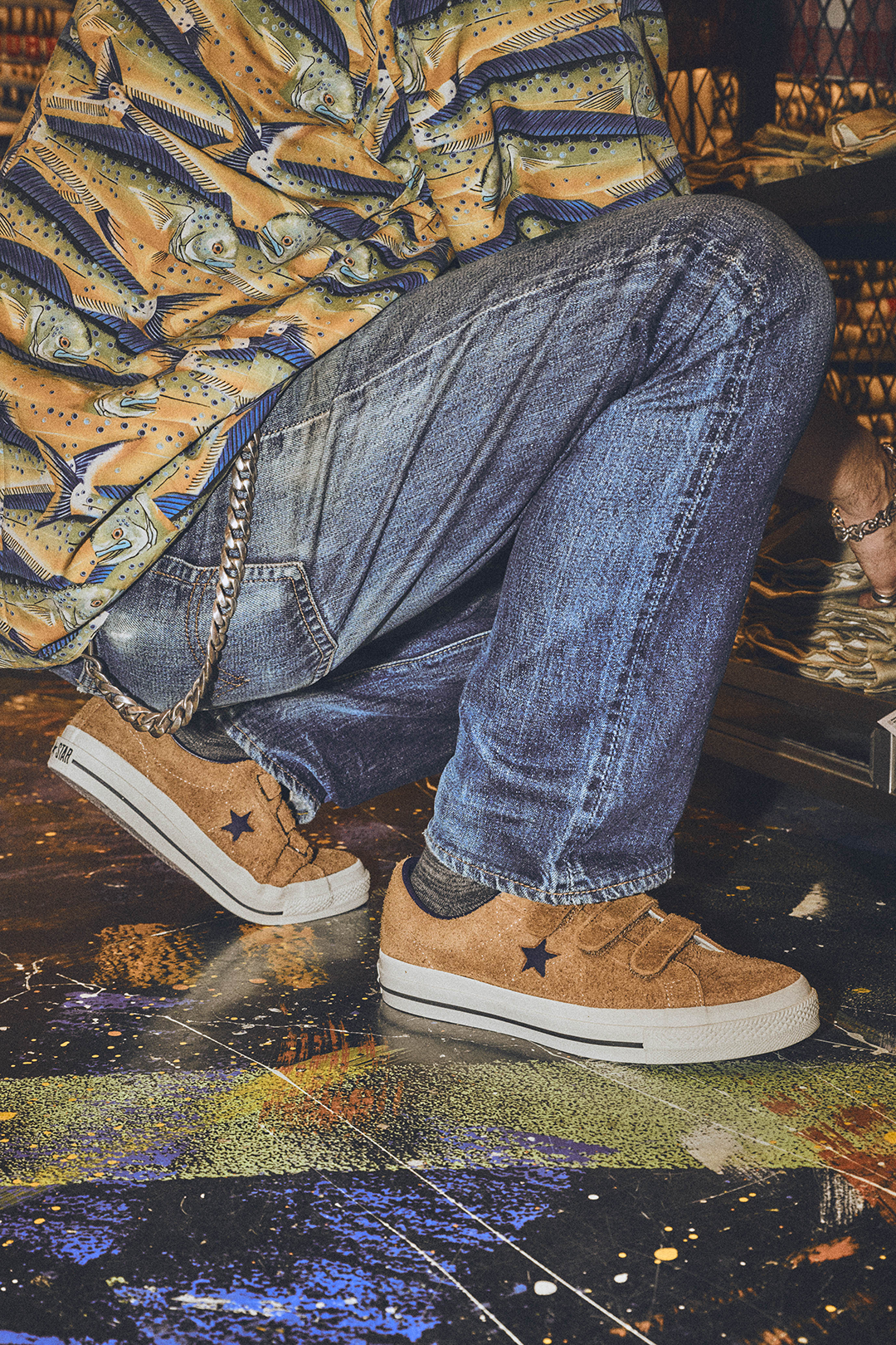 CONVERSE ONE STAR SUEDE V-3 HONEY OAK