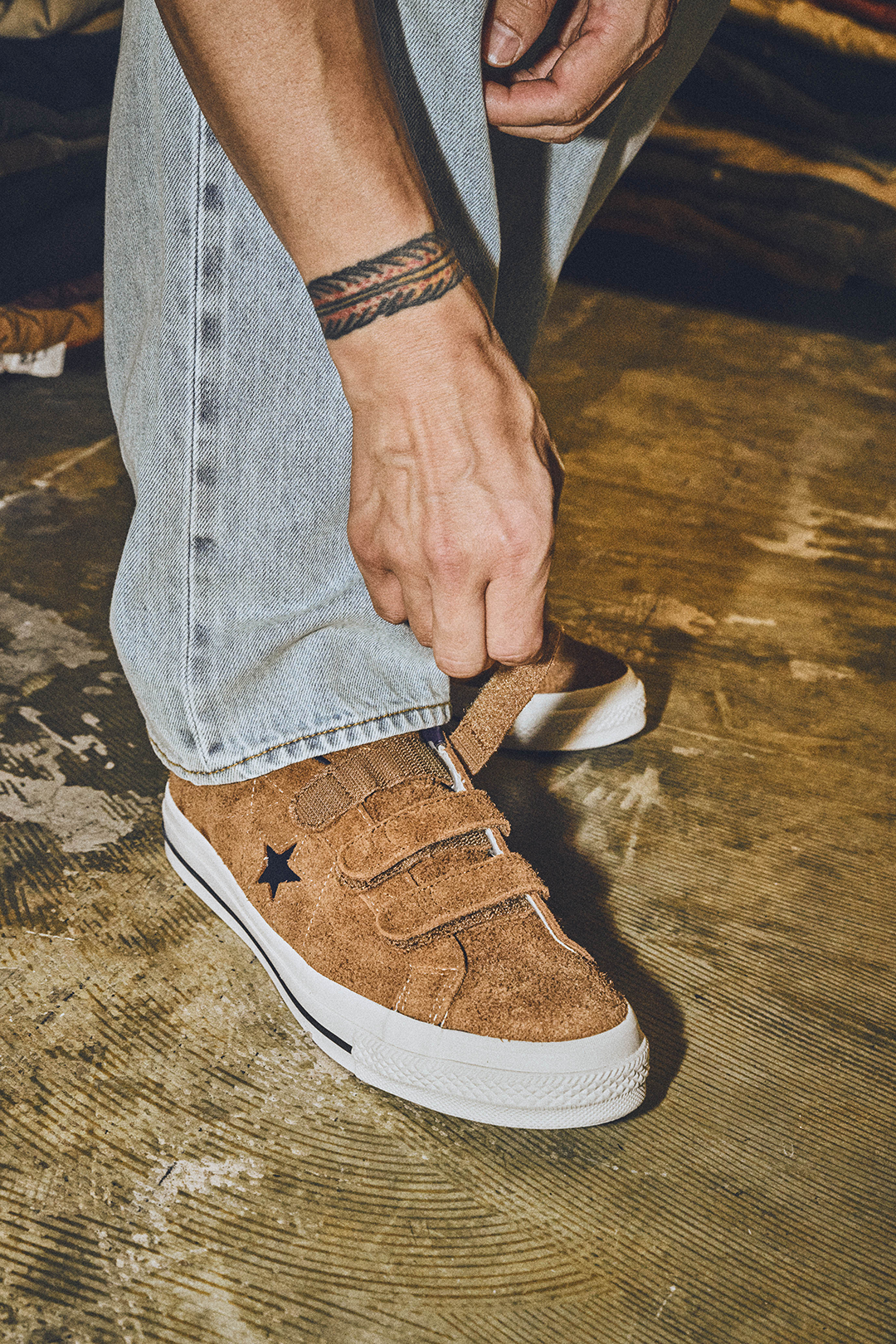 CONVERSE ONE STAR SUEDE V-3 HONEY OAK