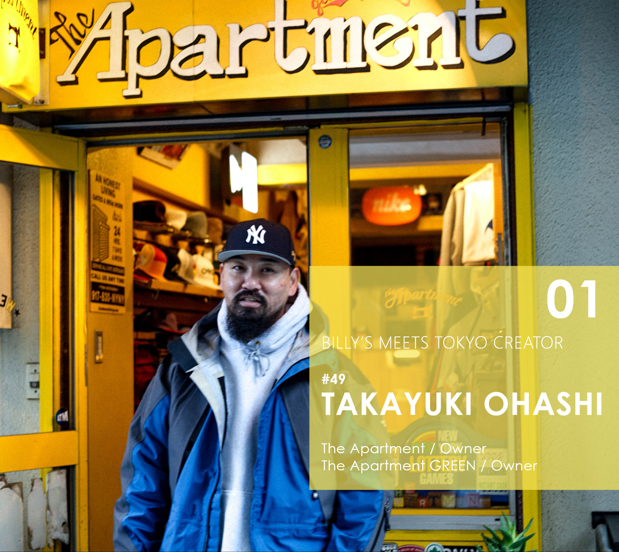 Takayuki Ohashi｜BILLY'S Meet Tokyo Creator VOL.49｜BILLY'S Online