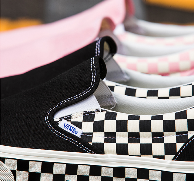 Checkered clearance vans on